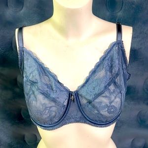 Soma Blue Lace Amorous Full Coverage Bra 36G